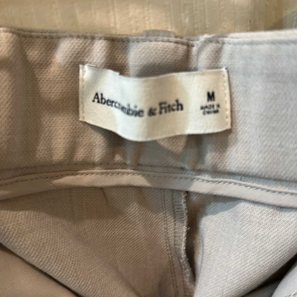 COPY - Abercrombie pleated dress pants, size M, short inseam, taupe - Picture 2 of 2